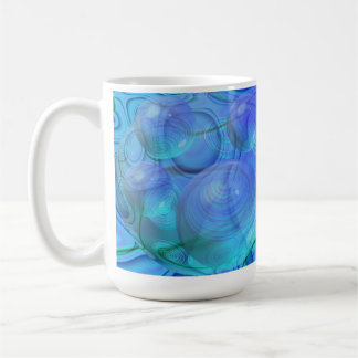 Taza De Café Flujo interno VI - aguamarina y galaxia azul