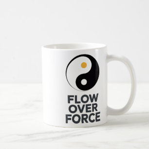 Taza De Café Flujo Sobre Fuerza Yin Yang Yoga Lance Ropa _2 