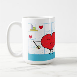 Taza De Café Flujos de amor de la ducha