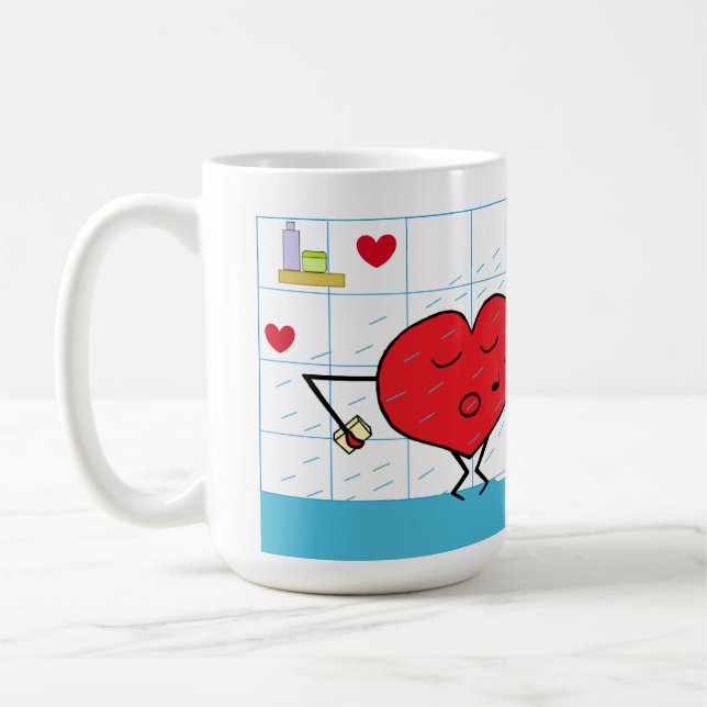 Taza De Café Flujos de amor de la ducha (Izquierda)