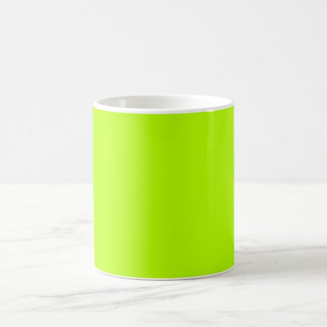 Taza De Café Fluorescente Lime Green Neon Yellow Personalizado (Centro)