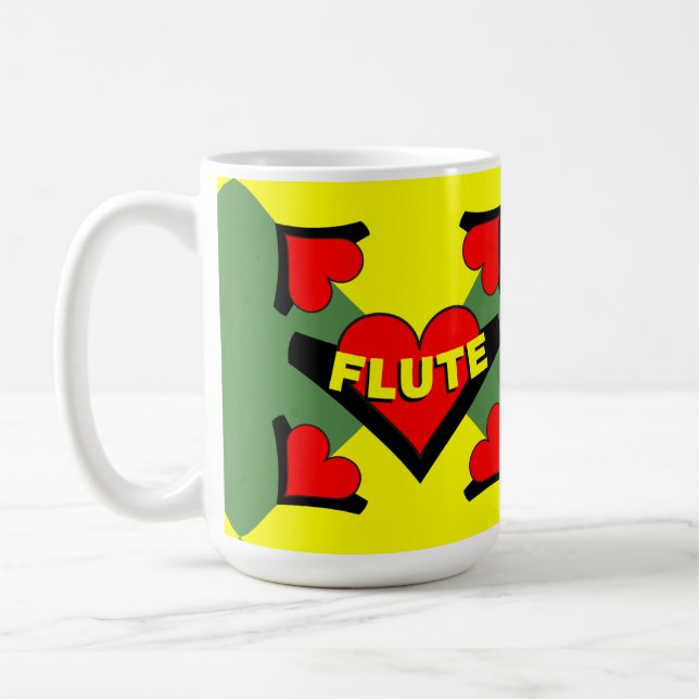 Taza De Café Flute sobre el corazón (Izquierda)