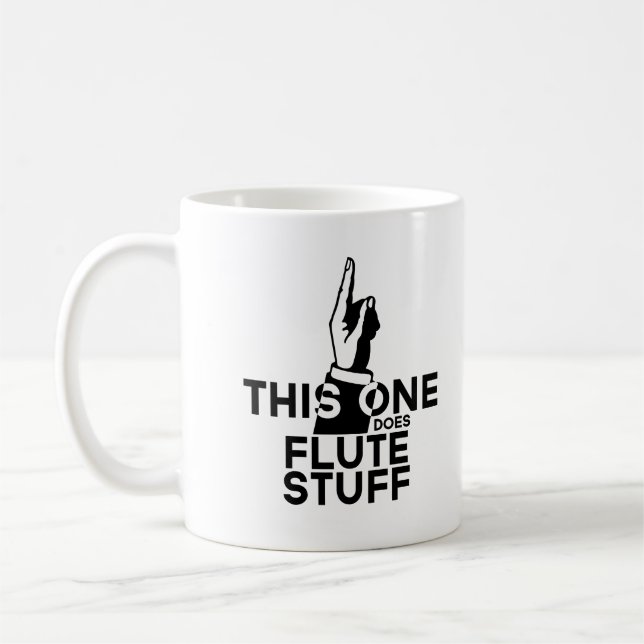 Taza De Café Flute Stuts - Divertida música fluida (Izquierda)