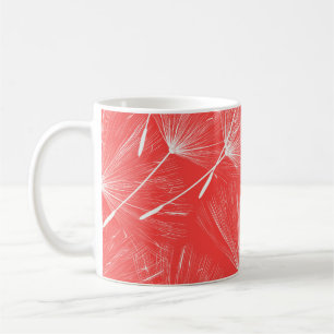 Taza De Café Flying Dandelion Semilla Fondo Vintage.