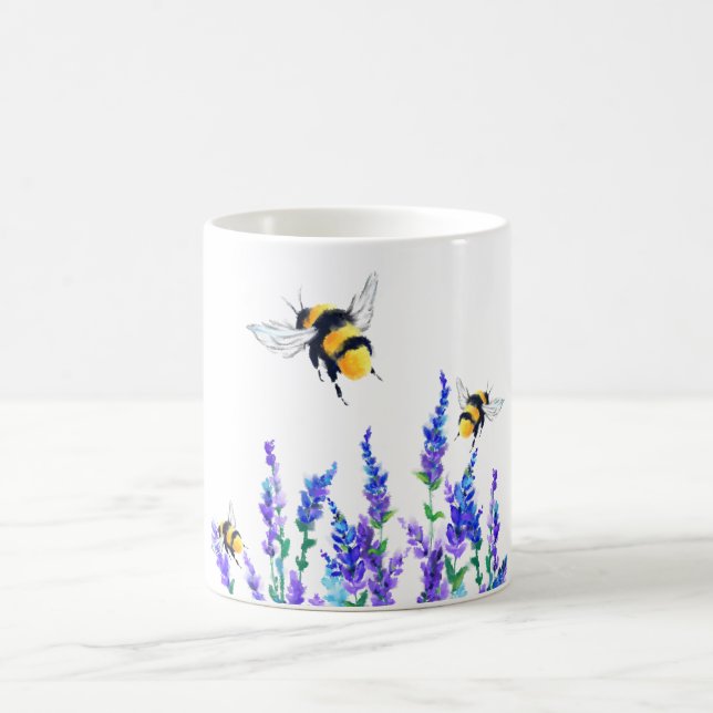 Taza De Café Flying Spring Bees Flying Coffee Mug (Centro)