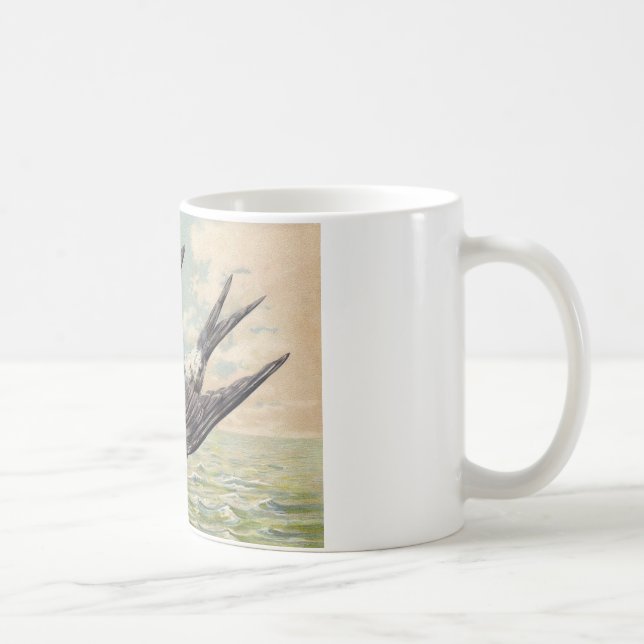 Taza De Café Flying swallow with flower twig (Derecha)