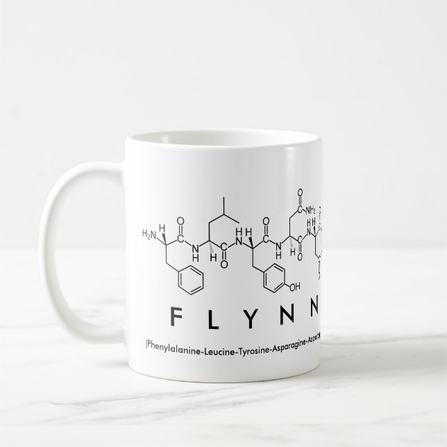 Taza De Café Flynn peptide nombre mug (Izquierda)
