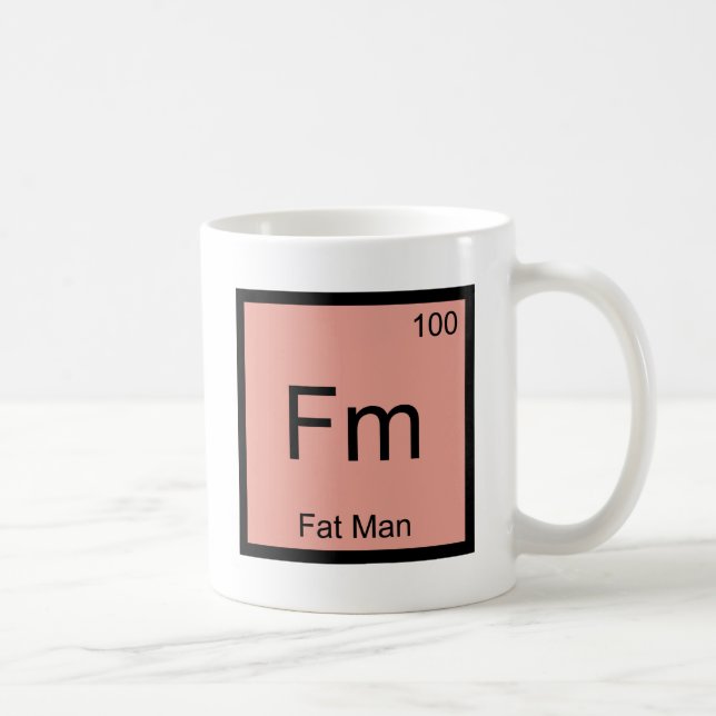 Taza De Café Fm - camiseta gorda del símbolo del elemento de la (Derecha)