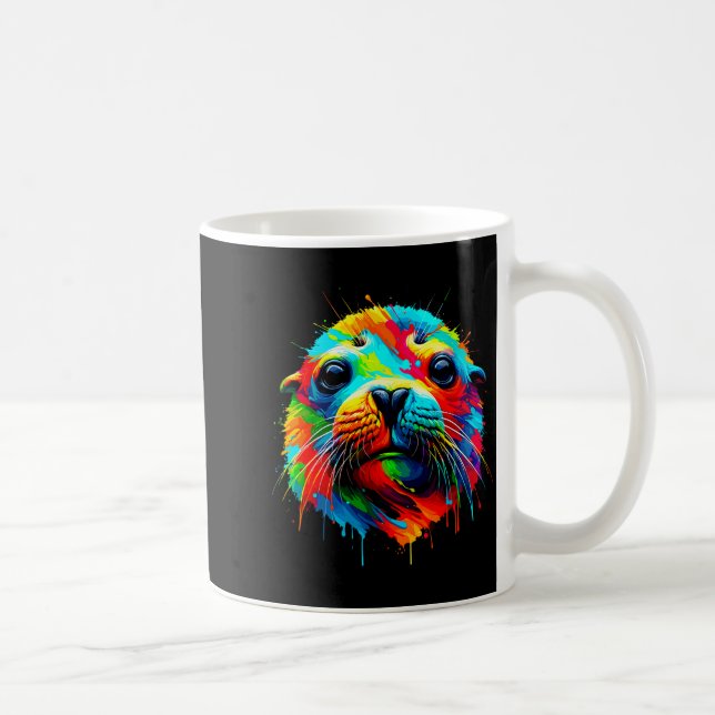 Taza De Café Foca León Marino  (Derecha)