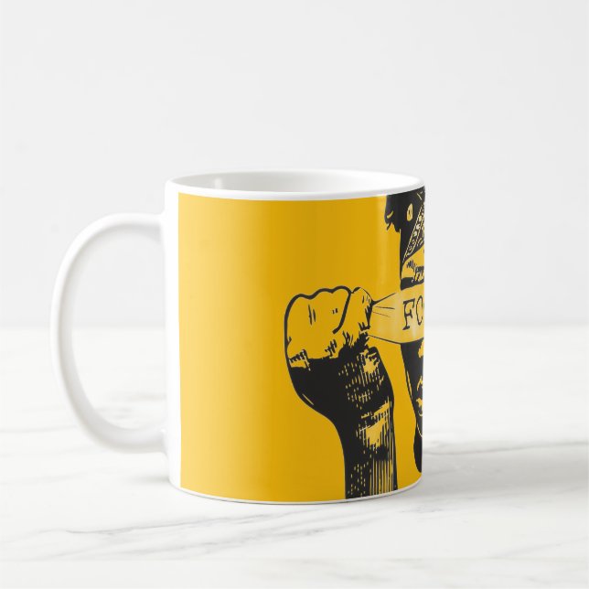 Taza De Café Focus Blindfold Motivational Street Art Illustrati (Izquierda)