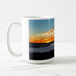 Taza De Café Foggy Cleveland Sunrise sobre los Parques de Metro