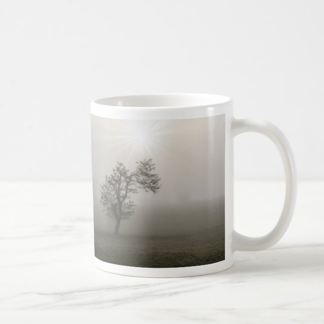 Taza De Café Foggy Starburst Tree Landscape Coffee Mug (Derecha)