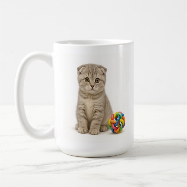 Taza De Café Fold Me Closer - Scottish Fold Kitten (Izquierda)