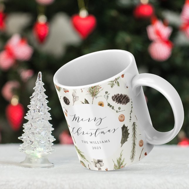 Taza De Café Foliage botánico de los Navidades rusos modernos (Subido por el creador)