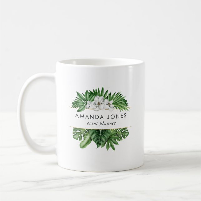 Taza De Café Foliage de la vegetación tropical (Izquierda)