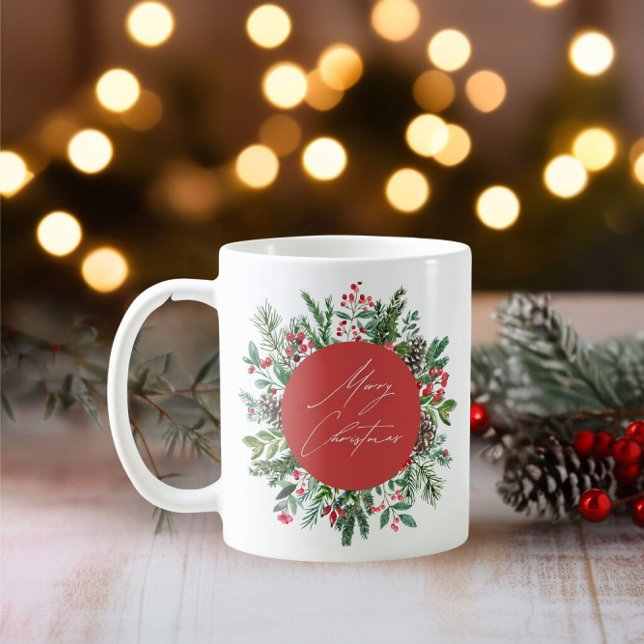 Taza De Café Foliage de Navidades elegantes (Subido por el creador)