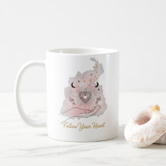 Taza De Café Follow Your Heart Motivational Mug - Celestial
