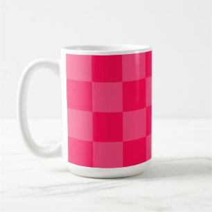 Taza De Café Fondo a cuadros rosa