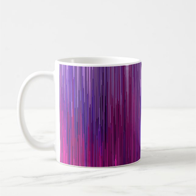 Taza De Café Fondo abstracto con línea vertical morada fina (Izquierda)