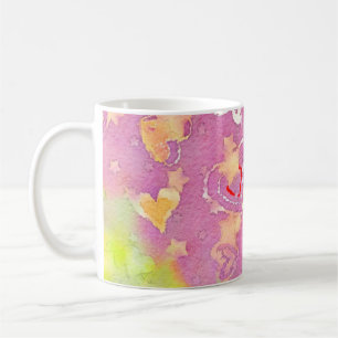 Taza De Café fondo abstracto con textura de acuarela, aceite p