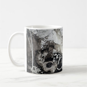 Taza De Café Fondo abstracto en blanco y negro