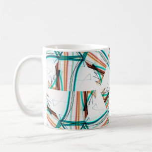 Taza De Café Fondo abstracto fractal. Efectos digitales. Fútbol