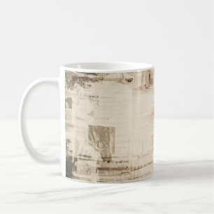 Taza De Café Fondo antiguo de textura de papel grueso.