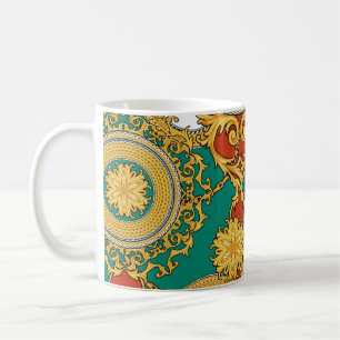 Taza De Café Fondo árabe elegante dorado