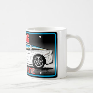 Taza De Café Fondo Arte-Gris 2006 de la placa del Corvette C6