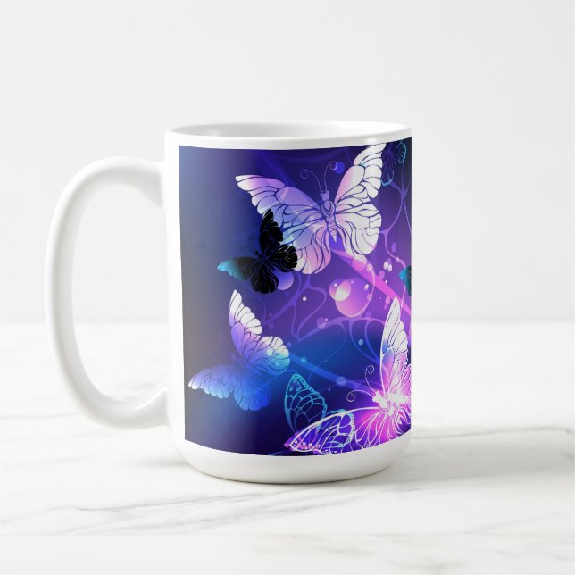 Taza De Café Fondo con mariposas nocturnas (Izquierda)