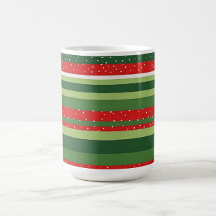 Taza De Café Fondo con Patrón de Rayas Vibrantes