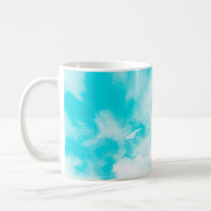 Taza De Café Fondo de color azul