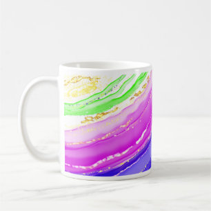 Taza De Café Fondo de colores arcoiris