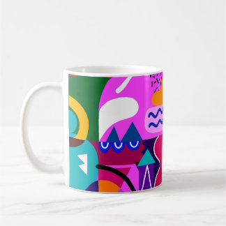 Taza De Café Fondo de formas geométricas abstractas coloridas