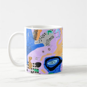 Taza De Café Fondo de garabato de color abstracto