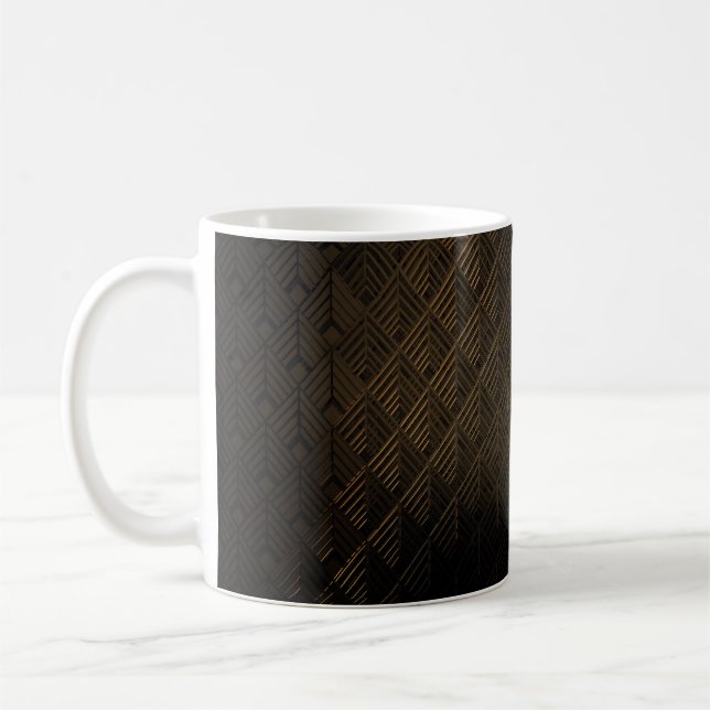 Taza De Café Fondo de Ilustracion 3D Art Deco (Izquierda)