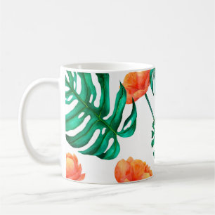 Taza De Café fondo de ilustracion de acuarela transparente