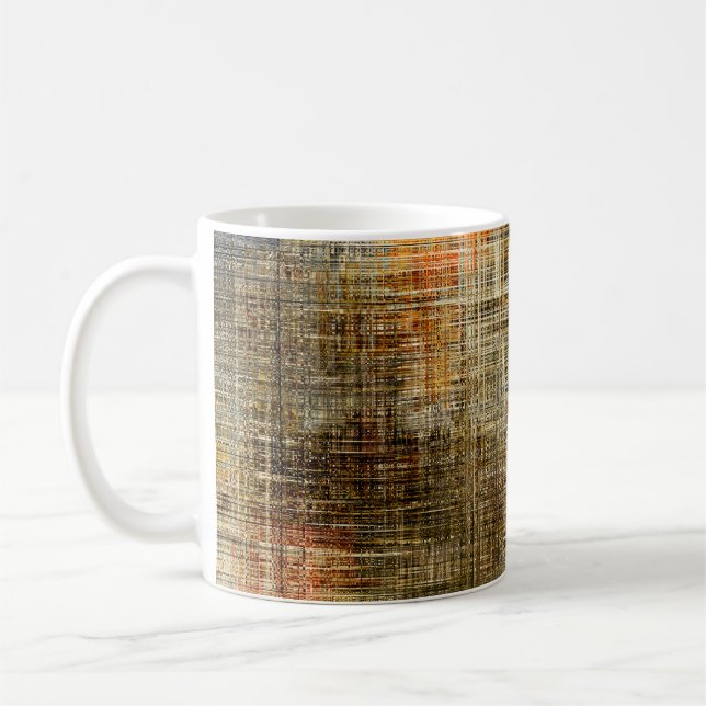 Taza De Café Fondo de intersección geométrica abstracta (Izquierda)