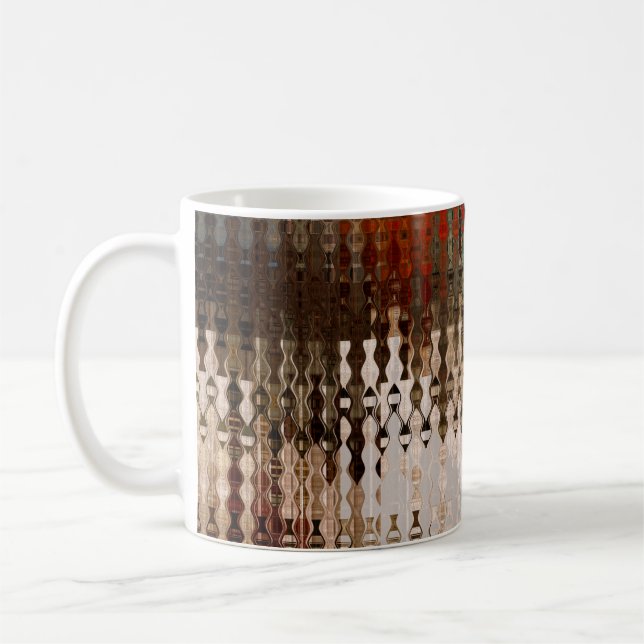 Taza De Café fondo de intersección geométrica abstracta (Izquierda)