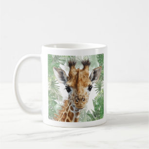 Taza De Café Fondo de la jungla de jirafa