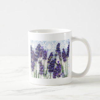 Taza De Café fondo de la lavanda