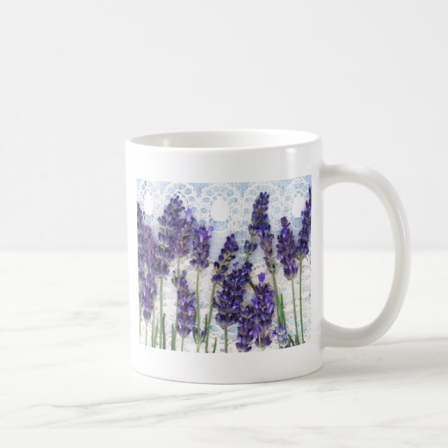 Taza De Café fondo de la lavanda (Derecha)