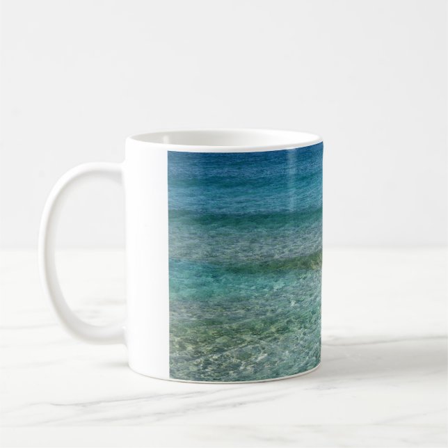 Taza De Café Fondo de la playa abstracta 42 (Izquierda)