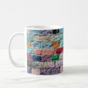Taza De Café Fondo de la textura de la pared de ladrillo de col
