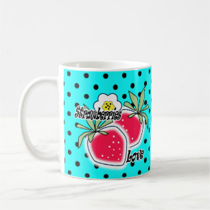 Taza De Café Fondo de lunares turquesa