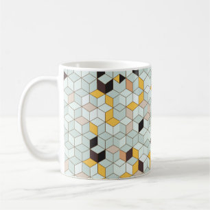 Taza De Café Fondo de mosaico de época diseñado a partir de g