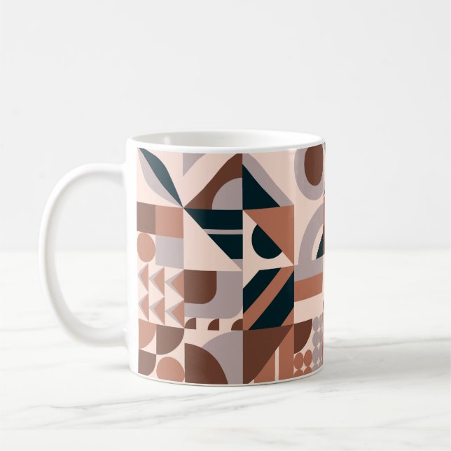 Taza De Café Fondo de mosaico de forma geométrica abstracta col (Izquierda)
