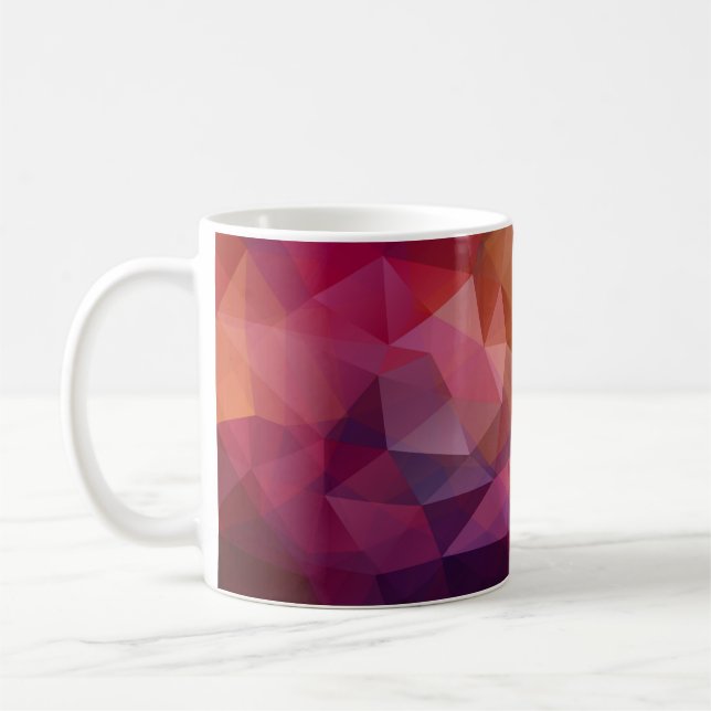 Taza De Café fondo de mosaico triangular con transparencias en  (Izquierda)