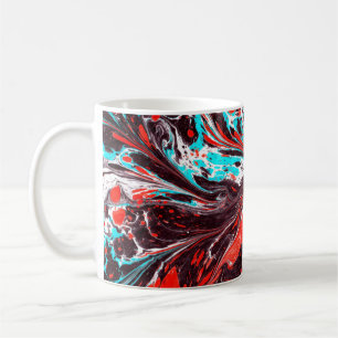 Taza De Café fondo de patrón de vertido acrílico de mármol