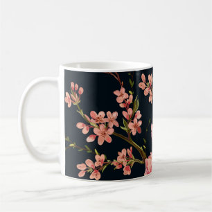 Taza De Café Fondo de patrón floral sin fisuras con tracción ma